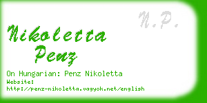 nikoletta penz business card
